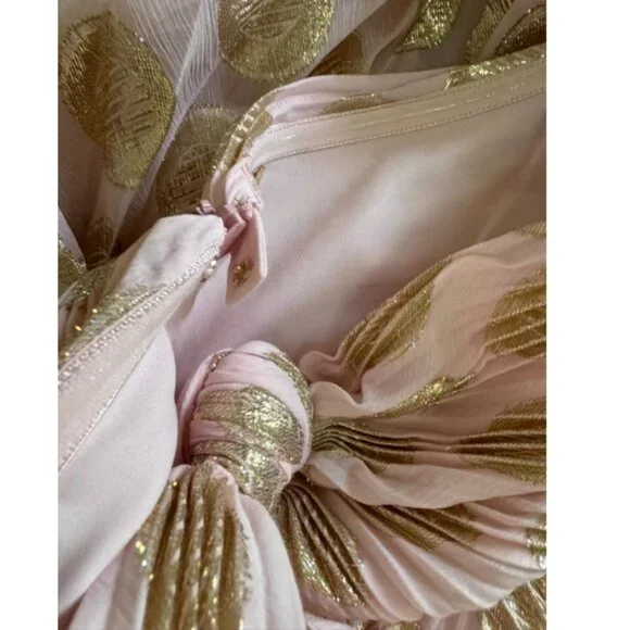 Alexis Maryana Maxi Dress Gown S/M/L Murex Pink Blush Gold Vacation - Picture 9 of 10